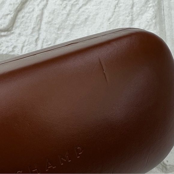 Longchamp Tan Hard Clamshell Glasses Case - Picture 4 of 9